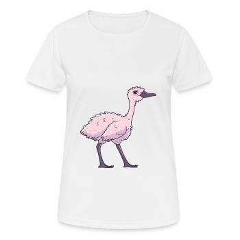 Strauß Niedlich Glücklich Kawaii Cartoon Clipart Tier - Frauen T-Shirt atmungsaktiv - Weiß - Vorne - AI Model Female 172 dark (172cm)