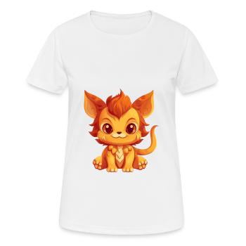 Chimera Cute Happy Kawaii Cartoon Clipart Animal - Women's Breathable T-Shirt - white - Front - AI Model Female 172 dark (172cm)