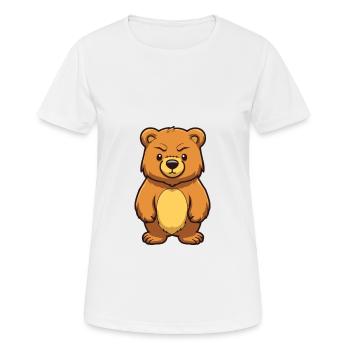 Bär Niedlich Glücklich Kawaii Cartoon Clipart Tier - Frauen T-Shirt atmungsaktiv - Weiß - Vorne - AI Model Female 172 dark (172cm)
