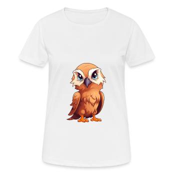Adler Niedlich Glücklich Kawaii Cartoon Clipart Tier - Frauen T-Shirt atmungsaktiv - Weiß - Vorne - AI Model Female 172 dark (172cm)