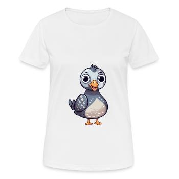 Pintade Mignon Heureux Kawaii Dessin Animé Clipart Anim - T-shirt respirant Femme - blanc - Devant - AI Model Female 172 dark (172cm)