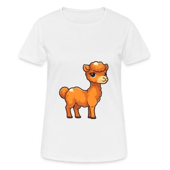 kamel niedlich glücklich kawaii cartoon clipart tier - Frauen T-Shirt atmungsaktiv - Weiß - Vorne - AI Model Female 172 dark (172cm)