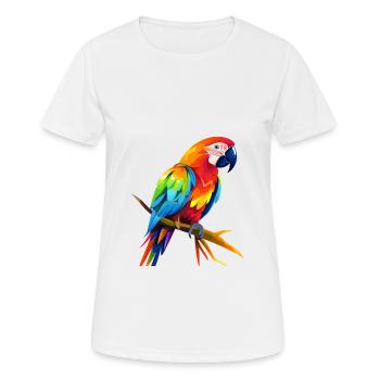 Papagei Niedlich Glücklich Kawaii Cartoon Clipart Tier - Frauen T-Shirt atmungsaktiv - Weiß - Vorne - AI Model Female 172 dark (172cm)
