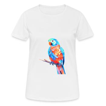 Papagei Niedlich Glücklich Kawaii Cartoon Clipart Tier - Frauen T-Shirt atmungsaktiv - Weiß - Vorne - AI Model Female 172 dark (172cm)