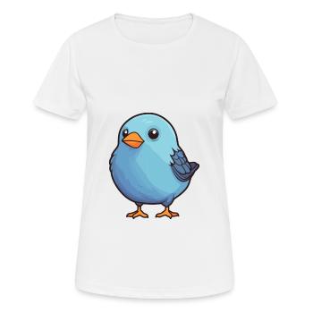Vogel niedlich glücklich kawaii cartoon clipart tier - Frauen T-Shirt atmungsaktiv - Weiß - Vorne - AI Model Female 172 dark (172cm)