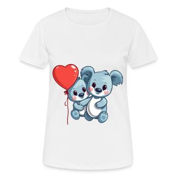 Koala Kawaii Cartoon Pet Jouant Avec Des Ballons - T-shirt respirant Femme - blanc - Devant - AI Model Female 172 dark (172cm)