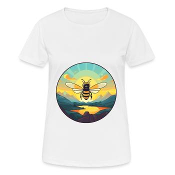 Abeille Aquarelle Colorée Dessin Animé Kawaii Animal - T-shirt respirant Femme - blanc - Devant - AI Model Female 172 dark (172cm)
