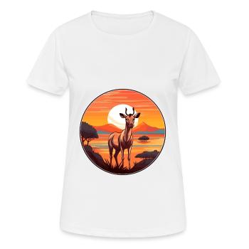 Bongo Aquarelle Colorée Dessin Animé Kawaii Animal - T-shirt respirant Femme - blanc - Devant - AI Model Female 172 dark (172cm)