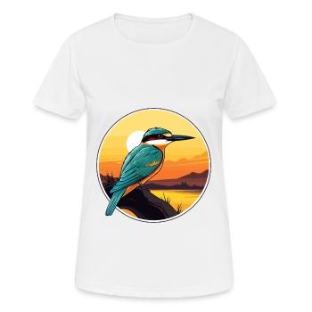 Guêpier coloré aquarelle dessin animé kawaii animal de compagnie - T-shirt respirant Femme - blanc - Devant - AI Model Female 172 dark (172cm)