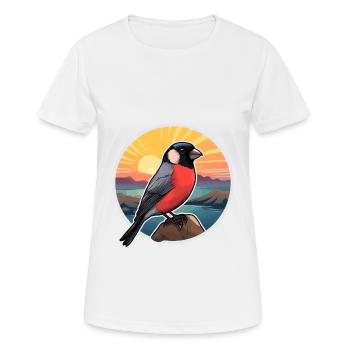 Gimpel Bunte Aquarell-Karikatur Kawaii Haustier - Frauen T-Shirt atmungsaktiv - Weiß - Vorne - AI Model Female 172 dark (172cm)