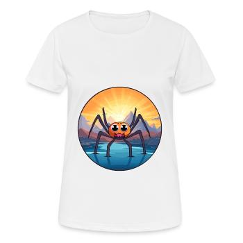 Araignée Aquarelle Colorée Dessin Animé Kawaii Animal - T-shirt respirant Femme - blanc - Devant - AI Model Female 172 dark (172cm)