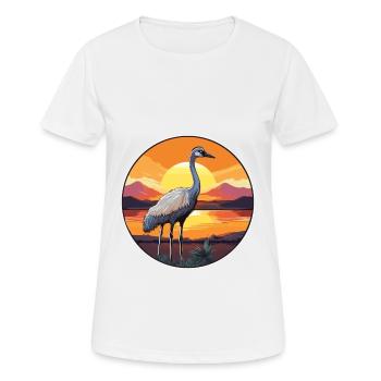 Strauß buntes Aquarell Cartoon Kawaii Tier - Frauen T-Shirt atmungsaktiv - Weiß - Vorne - AI Model Female 172 dark (172cm)