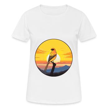 Canari oiseau coloré aquarelle dessin animé kawaii animal de compagnie - T-shirt respirant Femme - blanc - Devant - AI Model Female 172 dark (172cm)
