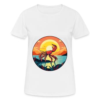 Scorpion Aquarelle Colorée Dessin Animé Kawaii Animal - T-shirt respirant Femme - blanc - Devant - AI Model Female 172 dark (172cm)
