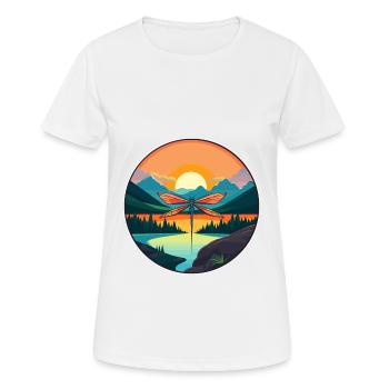 Dragonfly Colorful Watercolor Cartoon Kawaii Pet - Women's Breathable T-Shirt - white - Front - AI Model Female 172 dark (172cm)