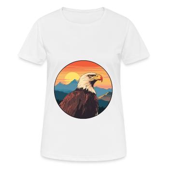 Eagle Colorful Watercolor Cartoon Kawaii Animal - Women's Breathable T-Shirt - white - Front - AI Model Female 172 dark (172cm)