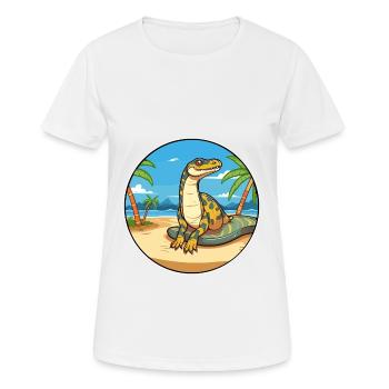 Anaconda Watercolor Cartoon Kawaii Clipart Animal - Women's Breathable T-Shirt - white - Front - AI Model Female 172 dark (172cm)