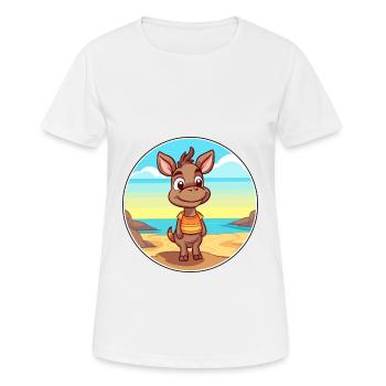 Bongo Aquarell Cartoon Kawaii Clipart Tier - Frauen T-Shirt atmungsaktiv - Weiß - Vorne - AI Model Female 172 dark (172cm)