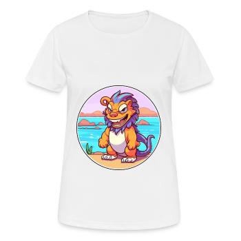 Chimera Watercolor Cartoon Kawaii Clipart Animal - Women's Breathable T-Shirt - white - Front - AI Model Female 172 dark (172cm)