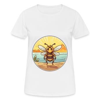 Biene Aquarell Cartoon Kawaii Clipart Tier - Frauen T-Shirt atmungsaktiv - Weiß - Vorne - AI Model Female 172 dark (172cm)