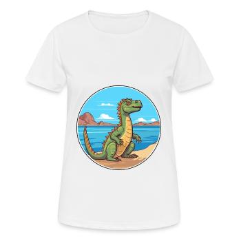 Basilisk Watercolor Cartoon Kawaii Clipart Animal - Women's Breathable T-Shirt - white - Front - AI Model Female 172 dark (172cm)