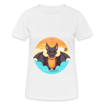 Fledermaus Aquarell Cartoon Kawaii Clipart Tier - Frauen T-Shirt atmungsaktiv - Weiß - Vorne - AI Model Female 172 dark (172cm)
