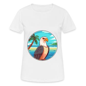 Eagle Watercolor Cartoon Kawaii Clipart Animal - Women's Breathable T-Shirt - white - Front - AI Model Female 172 dark (172cm)