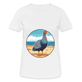 Pintade aquarelle dessin animé Kawaii Clipart animal de compagnie - T-shirt respirant Femme - blanc - Devant - AI Model Female 172 dark (172cm)