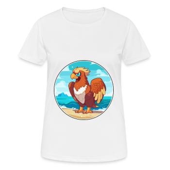 Griffin aquarelle dessin animé Kawaii Clipart Animal - T-shirt respirant Femme - blanc - Devant - AI Model Female 172 dark (172cm)