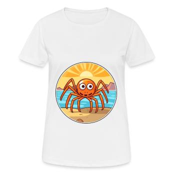 Araignée Aquarelle Dessin Animé Kawaii Clipart Animal - T-shirt respirant Femme - blanc - Devant - AI Model Female 172 dark (172cm)