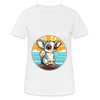 Sugar Glider aquarelle dessin animé Kawaii Clipart animal de compagnie - T-shirt respirant Femme - blanc - Devant - AI Model Female 172 dark (172cm)