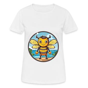 Abeille aquarelle dessin animé Kawaii Clipart Animal - T-shirt respirant Femme - blanc - Devant - AI Model Female 172 dark (172cm)