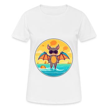 Fledermaus Aquarell Cartoon Kawaii Clipart Tier - Frauen T-Shirt atmungsaktiv - Weiß - Vorne - AI Model Female 172 dark (172cm)
