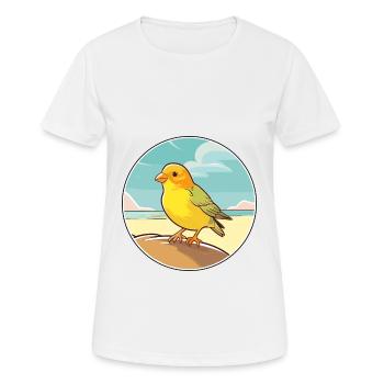 Canary Watercolor Cartoon Kawaii Clipart Animal - Women's Breathable T-Shirt - white - Front - AI Model Female 172 dark (172cm)