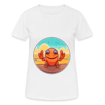 Craw aquarelle dessin animé Kawaii Clipart Animal - T-shirt respirant Femme - blanc - Devant - AI Model Female 172 dark (172cm)