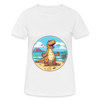 Dinosaurier Aquarell Cartoon Kawaii Clipart Tier - Frauen T-Shirt atmungsaktiv - Weiß - Vorne - AI Model Female 172 dark (172cm)