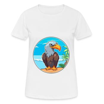Eagle Watercolor Cartoon Kawaii Clipart Animal - Women's Breathable T-Shirt - white - Front - AI Model Female 172 dark (172cm)