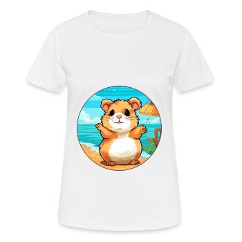 Hamster Aquarell Cartoon Kawaii Clipart Tier - Frauen T-Shirt atmungsaktiv - Weiß - Vorne - AI Model Female 172 dark (172cm)