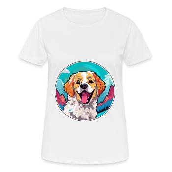Alano Espanol Dog Breed Cartoon Kawaii Watercolor - Women's Breathable T-Shirt - white - Front - AI Model Female 172 dark (172cm)