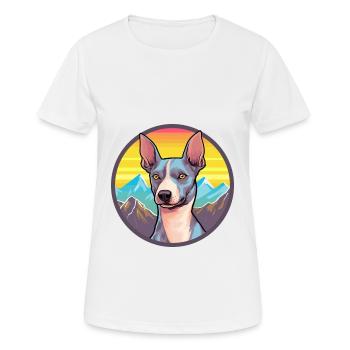 American Hairless Terrier chien race Cartoon Kawaii - T-shirt respirant Femme - blanc - Devant - AI Model Female 172 dark (172cm)