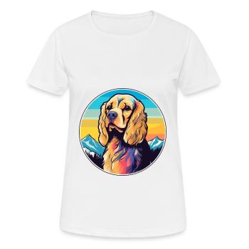 American Cocker Spaniel chien race Cartoon Kawaii W - T-shirt respirant Femme - blanc - Devant - AI Model Female 172 dark (172cm)