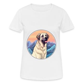 Berger anatolien chien race dessin animé kawaii waterc - T-shirt respirant Femme - blanc - Devant - AI Model Female 172 dark (172cm)