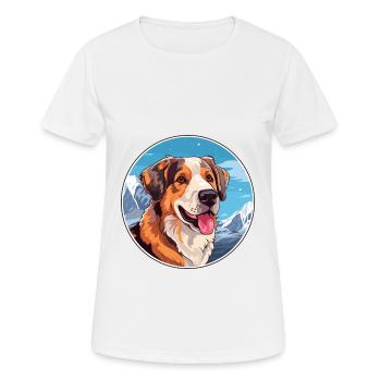 Akbash Hunderasse Karikatur Kawaii Aquarell - Frauen T-Shirt atmungsaktiv - Weiß - Vorne - AI Model Female 172 dark (172cm)
