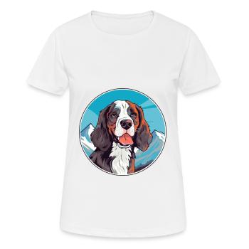 Austrian Brandlbracke Dog Breed Cartoon Kawaii Wat - Women's Breathable T-Shirt - white - Front - AI Model Female 172 dark (172cm)