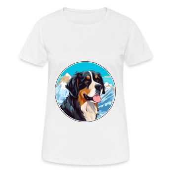 Berger De Beauce Hunderasse Cartoon Kawaii Watercol - Frauen T-Shirt atmungsaktiv - Weiß - Vorne - AI Model Female 172 dark (172cm)