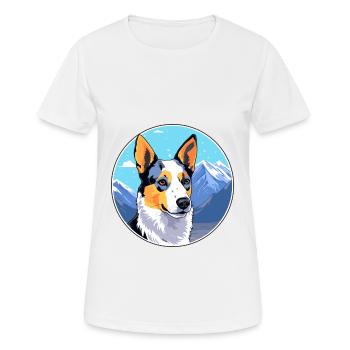 Blue Heeler Dog Breed Cartoon Kawaii Watercolor - Women's Breathable T-Shirt - white - Front - AI Model Female 172 dark (172cm)