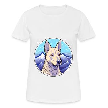 Bleu Thai Ridgeback chien race Cartoon Kawaii eau - T-shirt respirant Femme - blanc - Devant - AI Model Female 172 dark (172cm)