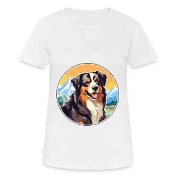 Bohemian Shepherd Dog Breed Cartoon Kawaii Waterco - Women's Breathable T-Shirt - white - Front - AI Model Female 172 dark (172cm)