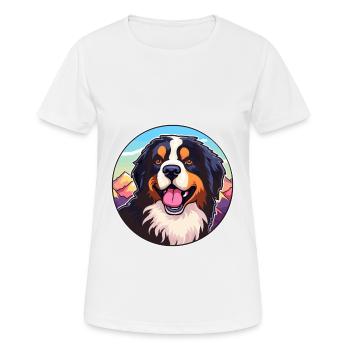 Berner Laufhund Dog Breed Cartoon Kawaii Watercolo - Women's Breathable T-Shirt - white - Front - AI Model Female 172 dark (172cm)