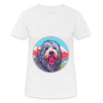 Bergamasco Schäferhund Rasse Cartoon Kawaii Wasser - Frauen T-Shirt atmungsaktiv - Weiß - Vorne - AI Model Female 172 dark (172cm)